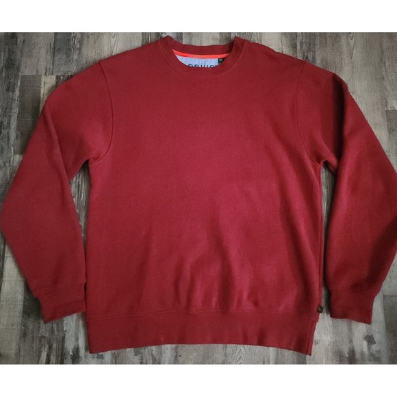 Orvis Other - Orvis Sweatshirt Mens Medium Red Crewneck Fleece Pullover Fly Fishing Logo